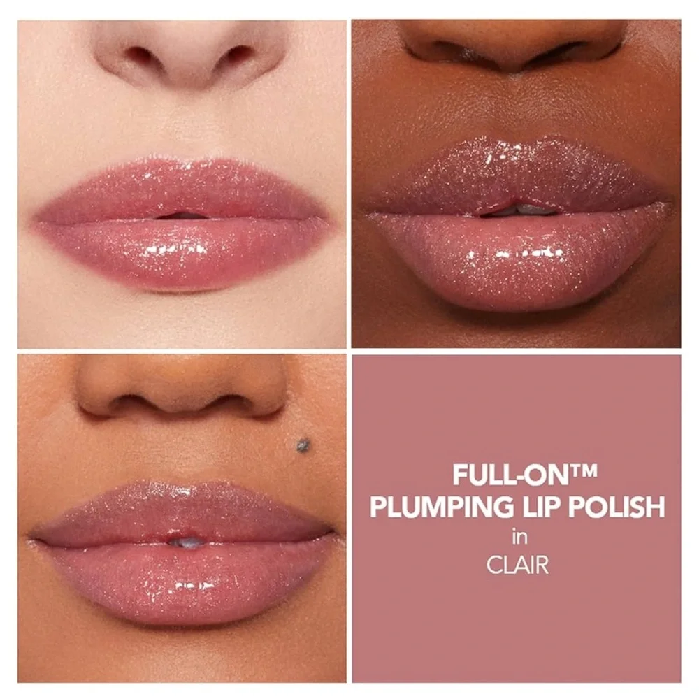 Buxom Diamond Lips Plumping Lip Gloss Clair Pink Golden Shimmer New in Box